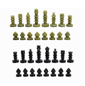 Fournisseur en gros de pièces d'échecs en pierre pour adulte, vente d'usine industrielle, exportateur de pièces d'échecs (2.5 King) multicolore - Product Image 1