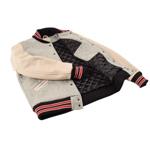 Manches en cuir de laine personnalisées Baseball Letterman Chenille patchs unisexe col montant CollegeBaseballjacket pour hommes expédition DDP - Product Image 2