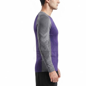 New Season <b>Men</b> Compression <b>Shirt</b> Long Sleeve Athletic Sportswear Quick Dry <b>Stretch</b> Fit Eco-Friendly Spandex/Polyester Workout - Product Image 4