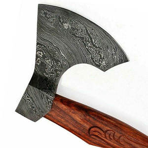 Wholesale Customized OEM ODM Cutlery Factory Professional Cutting Wood Damascus Steel <b>Axe</b> with Long Grip Made <b>Axe</b> for <b>Camping</b> - Product Image 6