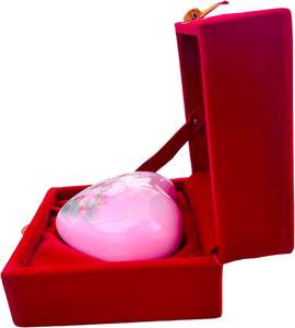 Urnas para cenizas humanas Recuerdo Cremación de latón macizo para mujeres y mujeres con diseño en forma de corazón rosa y caja de terciopelo (rojo) - Product Image 2