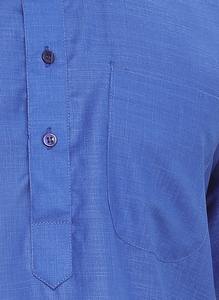 Export Quality Stylish Navy Blue <b>Kurta</b> Pajama Set for Eid Diwali Wedding Ceremonies and Evening Wear Available for Export Price - Product Image 3