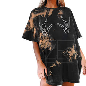 เสื้อยืดกราฟิกโอเวอร์ไซส์สำหรับผู้หญิงพิมพ์โลโก้ผ้าฝ้ายโอเวอร์ไซส์ออกแบบได้ตามต้องการ - Product Image 4