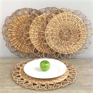 Juegos de manteles individuales de jacinto de agua, tejidos de fibra sostenible, fabricados en Vietnam. - Product Image 2
