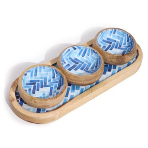 Bandeja de Madera Pulida Ecológica, Hecha a Mano, Duradera y Elegante para Uso en la Cocina por Crescent Crafts - Product Image 2
