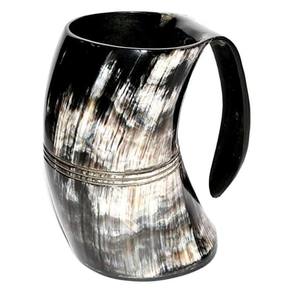 Taza para beber con cuerno de vaca Vikingo, jarra decorativa hecha a mano para taza de cerveza de fiesta con diseño de cuerno de vaca - Product Image 5