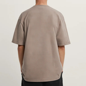 2025 Vintage 250GSM camisetas de gran tamaño para hombre personalizado al por mayor 100% algodón tejido manga corta poliéster/Material de algodón - Product Image 2