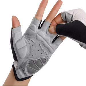 Guantes de gimnasio de medio Dedo de peso pesado para hombres y mujeres con palmas acolchadas Agarre fuerte Soporte de muñeca Transpirable para entrenamiento de levantamiento - Product Image 3
