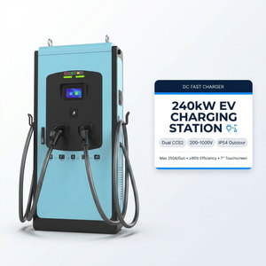 Estación de Carga Rápida para Vehículos Eléctricos de 240kW CC, Doble Conector CCS2, 200-1000V, IP54, para Exteriores, Montaje en Suelo - Product Image 4