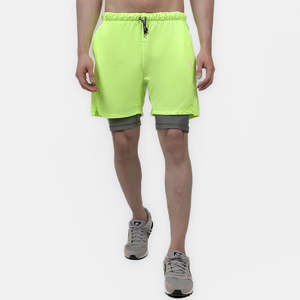 Neon-Charcoal <b>Summer</b> Shorts with Custom Design Elastic Waist and Drawstring Closure Polyester Hot Shorts with Logo Decoration - Product Image 1