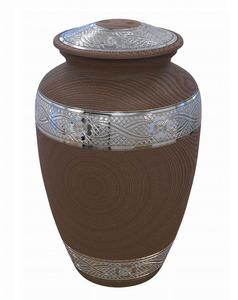 Urna de cremación de aluminio para adultos, acabado de mármol brillante, urna de cremación funeraria de METAL para cenizas humanos - Product Image 4