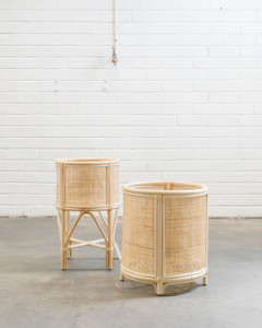 Juego de macetero de ratán natural, soporte de bambú hecho a mano para plantas, decoración interior del hogar - Product Image 5