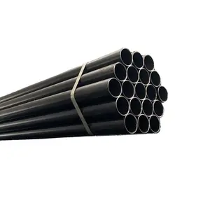 Tubo de metal preto faco Astm a 53 carbono cronograma 40 48,3 mm tubo de aço carbono suave tubo de ferro de andaimes erw de 1,5 polegadas