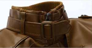 Ready Stock <b>B3</b> Men's Genuine Leather <b>Bomber</b> Motorcycle <b>Jacket</b> with Sheepskin Lining Stand Collar Winter - Product Image 6