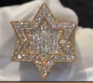 Anillo de compromiso de estrella de diamante VVS certificado por IGI, Plata de Ley 925 chapada en plata, superventas, regalo fino para fiesta de hombres - Product Image 2