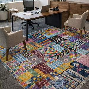 Alfombra de Lana Marroquí Hecha a Mano de Primera Calidad, Suave, Lujosa, Estilo Moderno, Abstracta, Personalizable para Hogar y Hotel, Juegos de Alfombras Tejidas - Product Image 1
