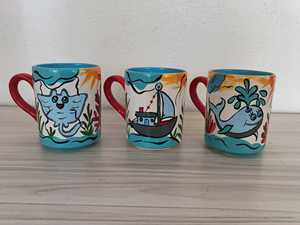 DAFNI <b>BIG</b> PAZAR Custom 3D Relief Ceramic <b>Mug</b> Handmade Hand Painted Cute Fruit Design Dishwasher Safe Gift Box - Product Image 6