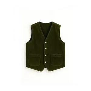 เสื้อกั๊กคอร์ดูรอยสะท้อนแสงสำหรับงานอุตสาหกรรมและงานก่อสร้างขายส่ง - Product Image 1