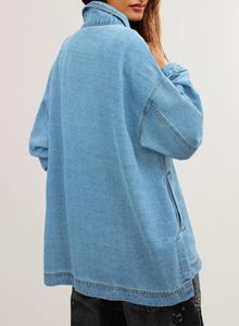 Nouvelle conception de vêtements pour femmes, veste en jean pour femmes, vente en gros, couleur marron unie, veste en jean pour femmes - Product Image 2