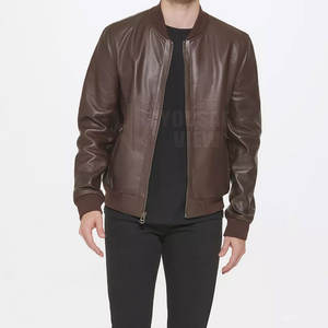 Chaqueta de hombre de cuero puro de color 100% personalizada a la venta chaqueta de cuero de buena calidad para hombre - Product Image 1