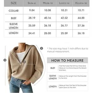 2025 à la mode Baggy Fit femmes demi fermeture éclair pull sweat gaufré tricoté unisexe quart Zip brodé plein hiver - Product Image 6