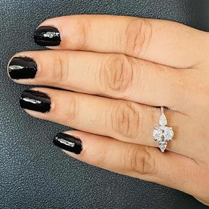 14K Solid Gold 1.00 Ct <b>Oval</b> <b>Moissanite</b> Diamond Solitaire <b>Engagement</b> <b>Ring</b>, <b>Oval</b> Cut <b>Moissanite</b> Diamond Solitaire Diamond <b>Ring</b> - Product Image 5