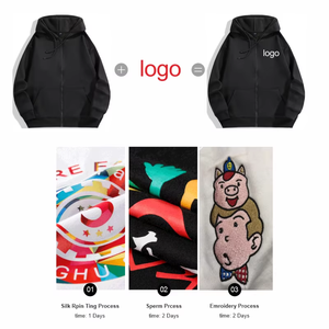 Sudadera con Capucha de Terciopelo con Cremallera para Invierno, Logotipo Personalizado, Bordado, Impresión, Imagen Personalizada, Empresa, DIY, 10 Colores, Alta Calidad, 100% - Product Image 6