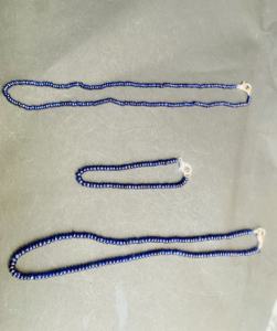 Collier ajustable en acier inoxydable bleu saphir royal de 16 pouces, style bohème, avec perles et breloques chrétiennes, bijoux de mode pour fiançailles - Product Image 3