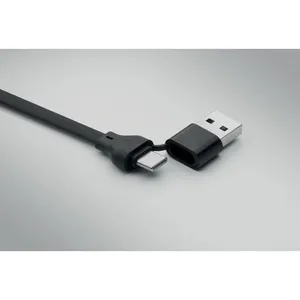 Porte-clés en ABS recyclé écologique, câble promotionnel, gadgets USB - Product Image 4