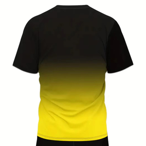 Camiseta informal de manga corta para hombre, conjunto de pantalones cortos, dos piezas, poliéster, estampado 3D, cuello redondo, ligero estiramiento, transpirable, ropa de verano buena - Product Image 1