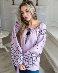 Blusa de algodón personalizable de verano manga larga globo bordado ucraniano patrones tejidos festivos modesto diseñador estilo Natural - Product Image 2