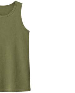 Débardeur Homme Vert Olive Sans Manches, Gilet de Sport Uni, T-shirt Musculaire Athlétique, Tissu Doux Extensible Respirant, Vente en Gros Fabricant - Product Image 4