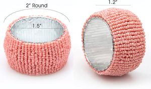 Handmade Beaded <b>Napkin</b> Rings Special Occasions Glitz Dinning Table Decor <b>Easter</b> Spring Summer Pastel Colour <b>Napkin</b> Rings Summer - Product Image 3