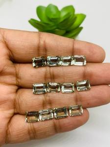 หินทรงเหลี่ยมตัดสีเหลืองมะนาว AA สีเขียวธรรมชาติหินสำหรับทำเครื่องประดับได้รับการรับรองจากบุคคลที่สาม5-8กะรัต - Product Image 5