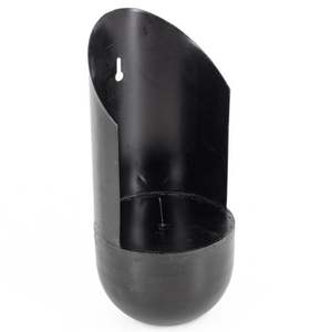 Bougie chauffe-plat moderne en métal noir mat avec intérieur en feuille d'argent, porte-bougie votive en fer industriel pour table de mariage - Product Image 5