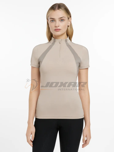 Rendimiento ecuestre, ajuste Atlético delgado y capas de base duraderas, capas de base para montar a caballo para mujer, Top con paneles de malla transpirable - Product Image 4