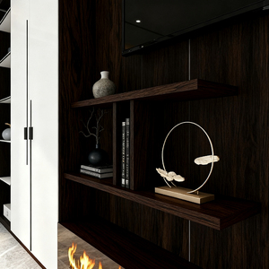 BOSNiE Mueble de <span class=keywords><strong>TV</strong></span> Nórdico de Nuevo Diseño con Puertas de Ratán, Consola Multimedia de Madera Maciza, Mueble de Almacenamiento Moderno y Ecológico para Sala de Estar - Product Image 2