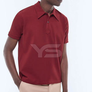 เสื้อสำหรับผู้ชายผ้าคอตตอนแขนสั้นระบายอากาศได้ดีดีไซน์กระดุมแบบสั่งทำ - Product Image 2