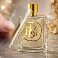 Autocollants d'étiquettes UV personnalisés en métal 3D imperméables avec logo privé, étiquettes de luxe pour cosmétiques, flacons en verre, huiles, parfums