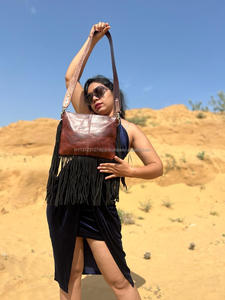 Nouvel arrivage de sacs à bandoulière en cuir de vachette usiné à la main de style occidental sacs à bandoulière en cuir usiné de style bohème pour femmes - Product Image 5