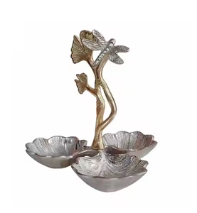 Cuenco para servir comida con forma de piña de Metal de diseño real Acabado plateado Hogar y boda Mesa Frutas Nueces y aperitivos Cuencos para servir - Product Image 2