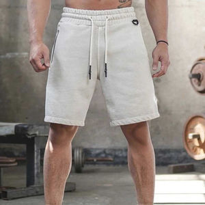 Haute qualité hommes été en plein air Gym Shorts décontractés 100% coton tricoté tissage cordon fermeture pour adultes - Product Image 3