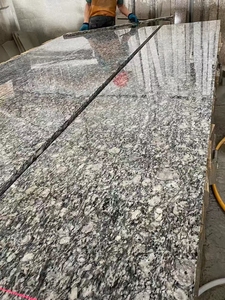 Granite <span class=keywords><strong>blanc</strong></span> poli miroir effet vague de mer, motif floral personnalisé, pour comptoirs de cuisine, escaliers et pavés - Product Image 5