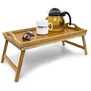 Juego de bandeja de servicio de varios tamaños de madera de mango de madera natural recién llegado para aperitivos y desayuno - Product Image 2