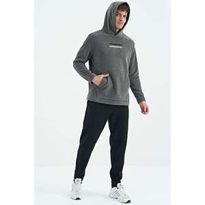 Sudadera Informal de Forro Polar Gris Oscuro para Hombre, Estilo Otoñal-Hern 88301 - Product Image 4