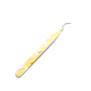 Pince à cils antistatique professionnelle en acier inoxydable de qualité supérieure pointe lisse poignée confortable fonction anti-magnétique cils - Product Image 4