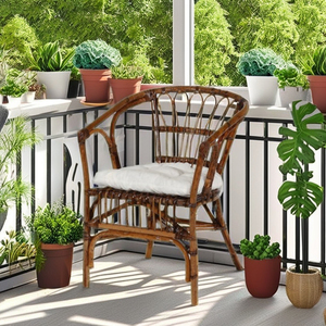 Sillón Merly, Elegante y Cómodo, de Ratán, con Soporte Inigualable, Diseño Moderno para Relajarse - Product Image 3