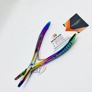 Pince multifonctionnelle personnalisée d'extension de cheveux de marque privée outils d'extension de cheveux en acier durable arc-en-ciel Plasma design incurvé - Product Image 5