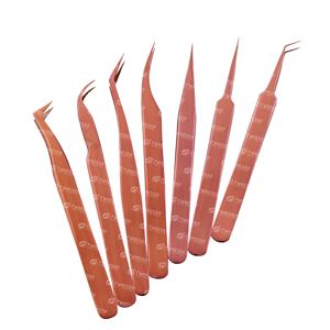 <b>Box</b> Packing for Eyelash Tweezers Professional 90 Degree Lash Tweezers with <b>Strong</b> Gripping Fiber Tip Custom Logo Pointed Tip - Product Image 4