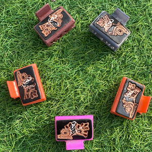 มาใหม่สไตล์ตะวันตกทําด้วยมือเครื่องมือแกะสลักหนังมินิคลิปผมหนังมินิกรงเล็บคลิปอุปกรณ์เสริมผมสําหรับสตรี - Product Image 1